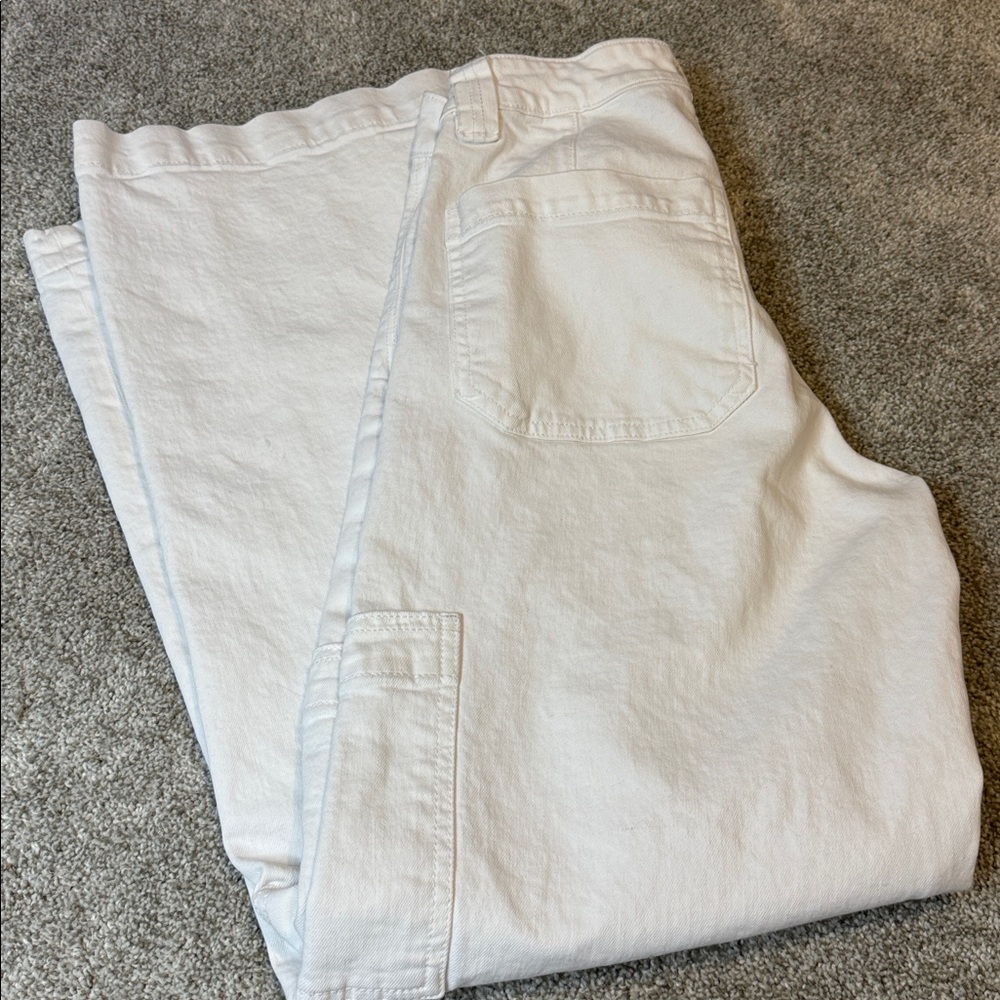 AEO Baggy White Cargo Pant